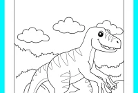 Lembar Mewarnai Dinosaurus Lembar Mewarnai Dinosaurus
