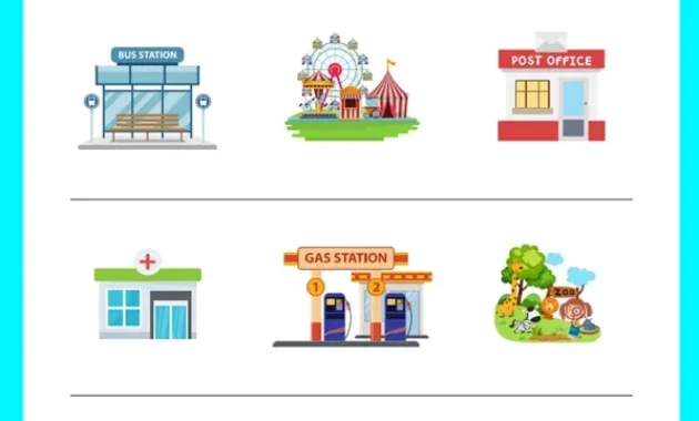 Worksheet Anak Seri Mengenal Tempat